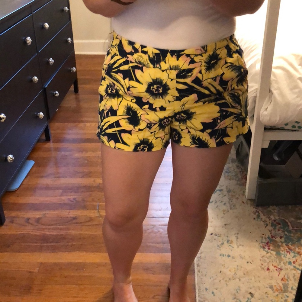 J. Crew Factory Pull On Shorts in Sunflower Print